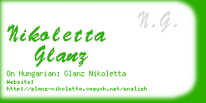 nikoletta glanz business card